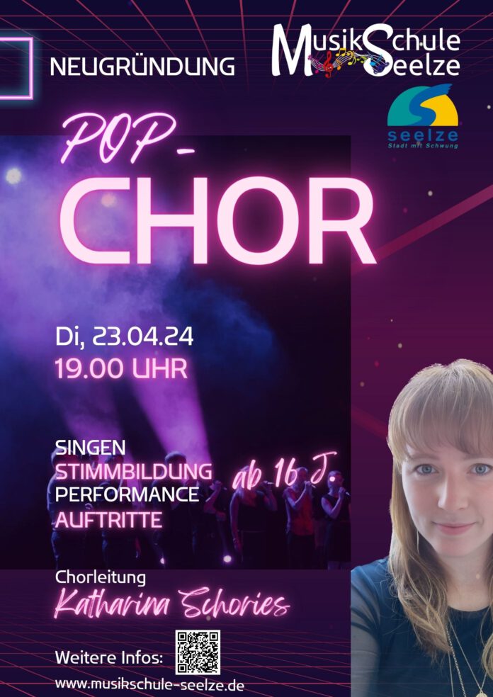 Gründung eines neuen Pop-Chors - Musikschule Seelze lädt zum 23.04. Interessierte ein