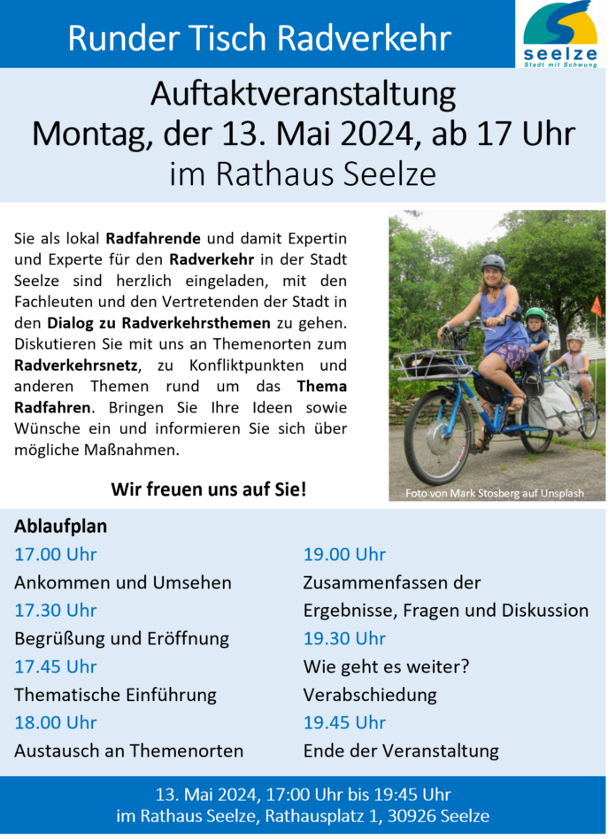 Die Stadt lädt zur Auftaktveranstaltung des Runden Tisches Radverkehr ein