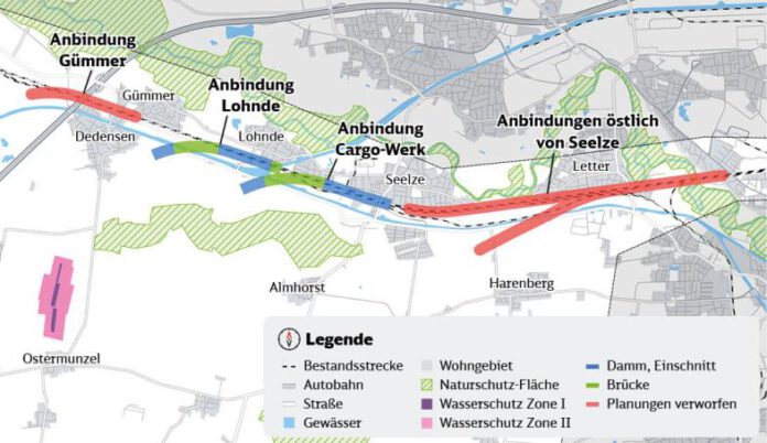 Die Deutsche Bahn stellt ihre Trassen-Pläne im Alten Krug am 23.09.2024 vor