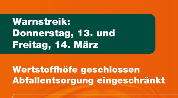Die Abfallwirtschaft in Hannover informiert: Wertstoffhöfe geschlossen und eingeschränkte Abfallentsorgung während des Warnstreiks