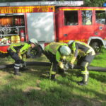 Die Übung der Feuerwehr demonstrierte die Wasserversorgung über lange Wegstrecke und die Herausforderungen dabei