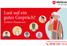 Das neue Plaudernetz der Malteser Deutschland bietet einfach gute Gespräche für Einsame über die kostenfreie Rufnummer 0800 / 330 1111