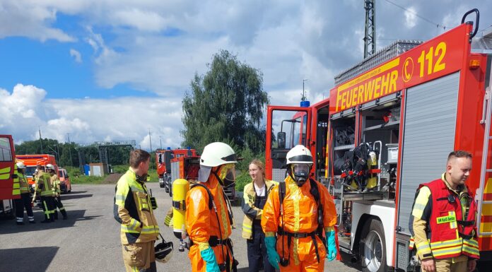 Ein Gefahrstoffaustritt auf dem Verschiebebahnhof Seelze führte zu einem Einsatz der Feuerwehr mit 42 Kräften vor Ort