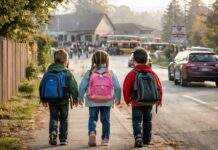 Schulweg sicherer: Neue Maßnahmen reduzieren den Autoverkehr deutlich, indem an Schultagen morgens für Autos gesperrt wird