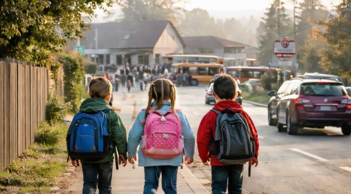 Schulweg sicherer: Neue Maßnahmen reduzieren den Autoverkehr deutlich, indem an Schultagen morgens für Autos gesperrt wird