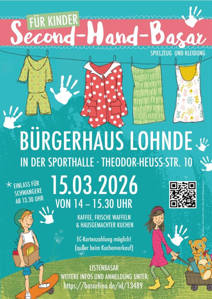 Der Frühlingsbasar „Alles rund ums Kind“ im Lohnder Bürgerhaus am 15. März 2026 bietet zahlreiche Artikel und eine gemütliche Kaffeestube