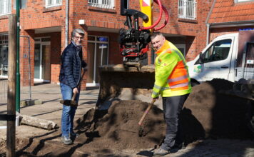 Neue Eiche bringt Herz zurück: „Alter Krug“ bekommt Ersatz für alte Eiche Neue Eiche bringt Herz zurück: Am Alten Krug ersetzt ein junger Baum die abgestorbene und Anfang März gefällte alte Eiche