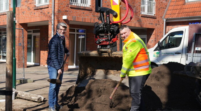 Neue Eiche bringt Herz zurück: „Alter Krug“ bekommt Ersatz für alte Eiche Neue Eiche bringt Herz zurück: Am Alten Krug ersetzt ein junger Baum die abgestorbene und Anfang März gefällte alte Eiche