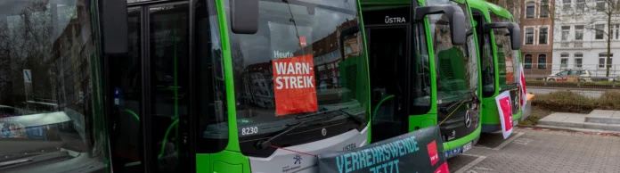 ÜSTRA wird zweitägig bestreikt: Am 20. und 21. April 2026 fahren keine Busse und Bahnen; regiobus nur am Dienstag.