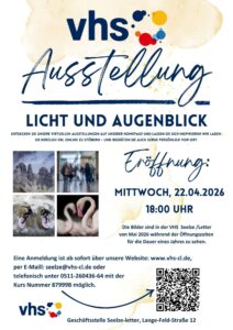 Licht und Augenblick: Foto-Kracher – Vernissage am 22.04.2026, danach ein Jahr Ausstellung mit Motiven aus dem Fototreff